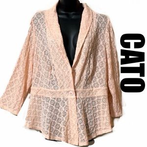 🌟SALE🌟🆕🦋CATO Lace Peplum Jacket🦋